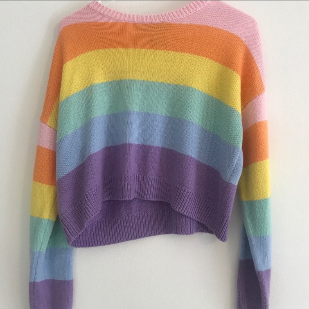 Rainbow forever 21 sweater